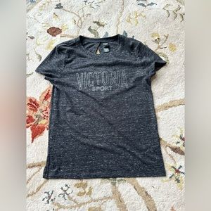 Victoria Sport Victoria Secret Heather Gray Workout Short Sleeve Size Small